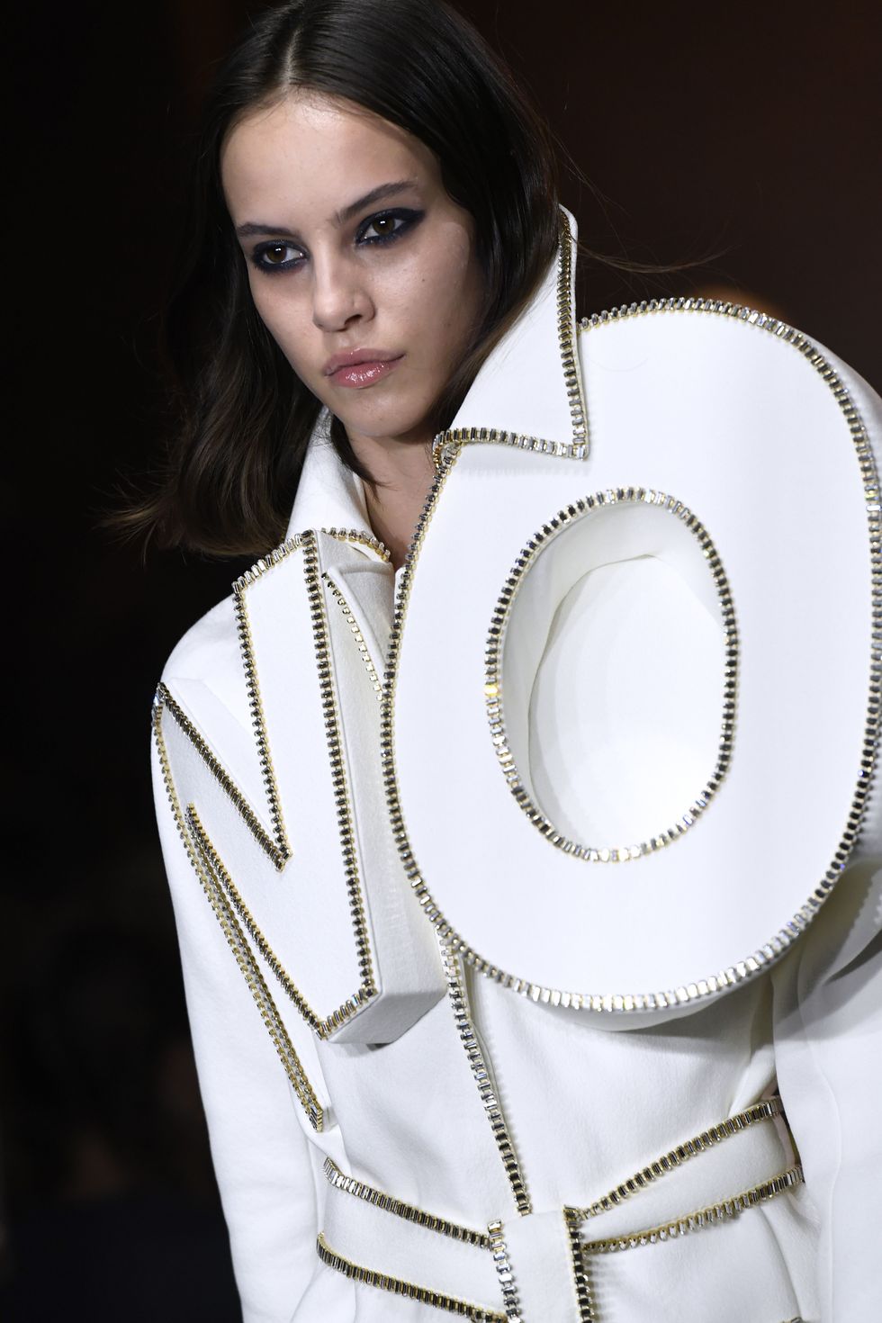 a model presents a creation by viktor and rolf during the 2018 2019 fallwinter haute couture collection fashion show in paris, on july 4, 2018 photo by bertrand guay afp photo by bertrand guayafp via getty images
