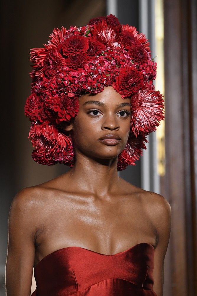 Hair, Red, Hairstyle, Clothing, Beauty, Afro, Headpiece, Fashion, Lip, Headgear, 