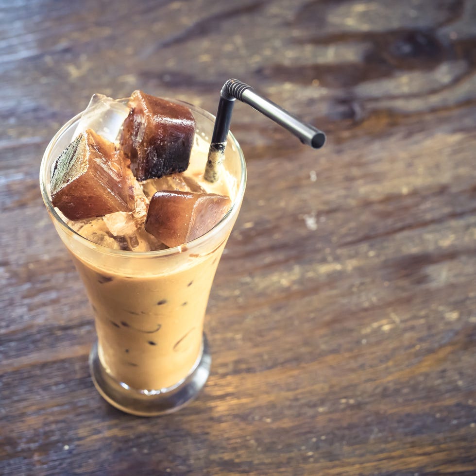 Food, Iced coffee, Milkshake, Drink, Frappé coffee, Frozen dessert, Cuisine, Dessert, Dish, Ingredient, 