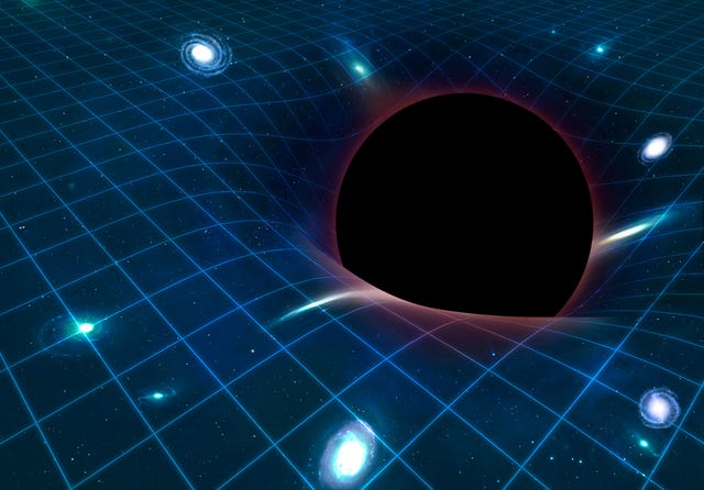 black hole warping space time