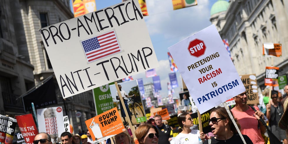 Thousands protest Donald Trump's UK visit: in pictures