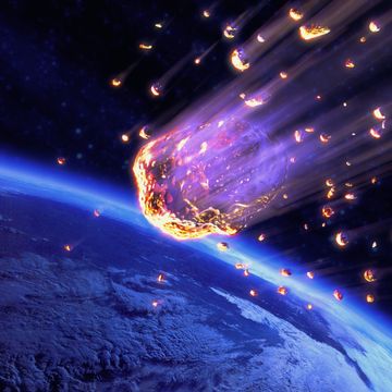 a large explosion in space