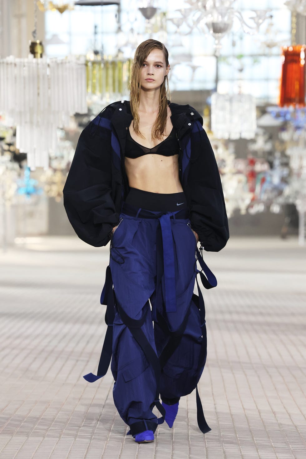 milan, italy september 21: a model walks the runway at the the attico fashion show during the milan womenswear spring/summer 2025 on september 21, 2024 in milan, italy. (photo by pietro daprano/getty images)