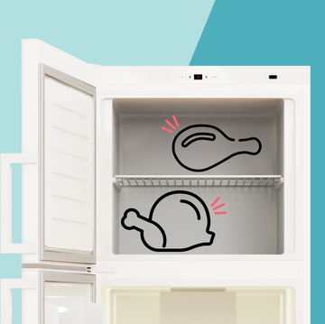 drawings of chicken in a freezer