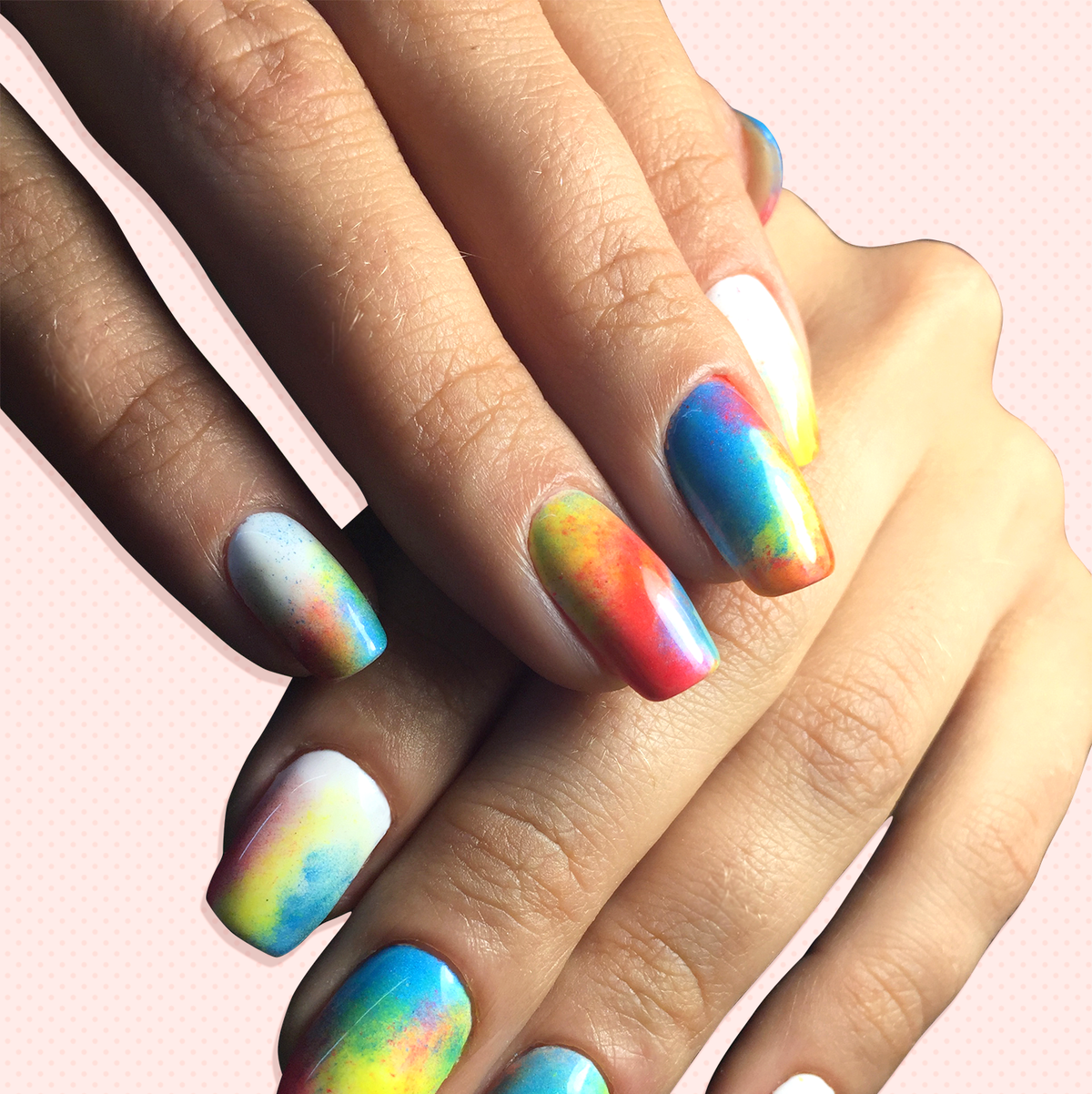 Buy Swirly French Tip Hand-painted Press on Nails Online in India 
