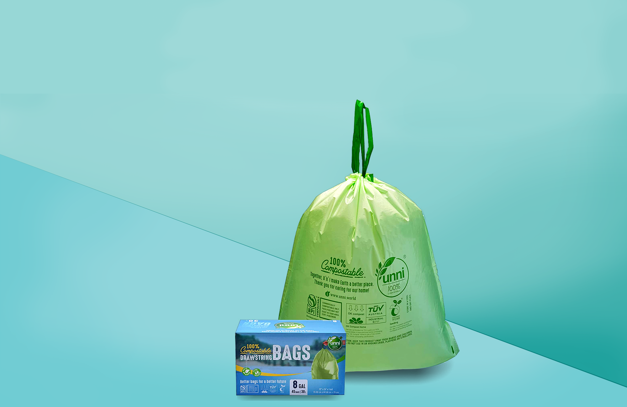  Simply Bio 13 Gallon Compostable Trash Bags with