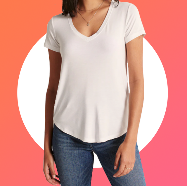 So Essential Ribbed V Neck Long Sleeve Top - Pure White