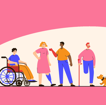 several people with different disabilities