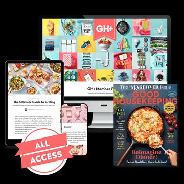 devices displaying lifestyle content and a magazine related to home and cooking