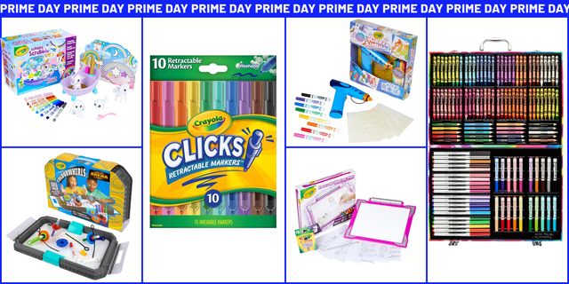 art supplies and creative activity kits for children from crayola, all on sale for amazon prime day