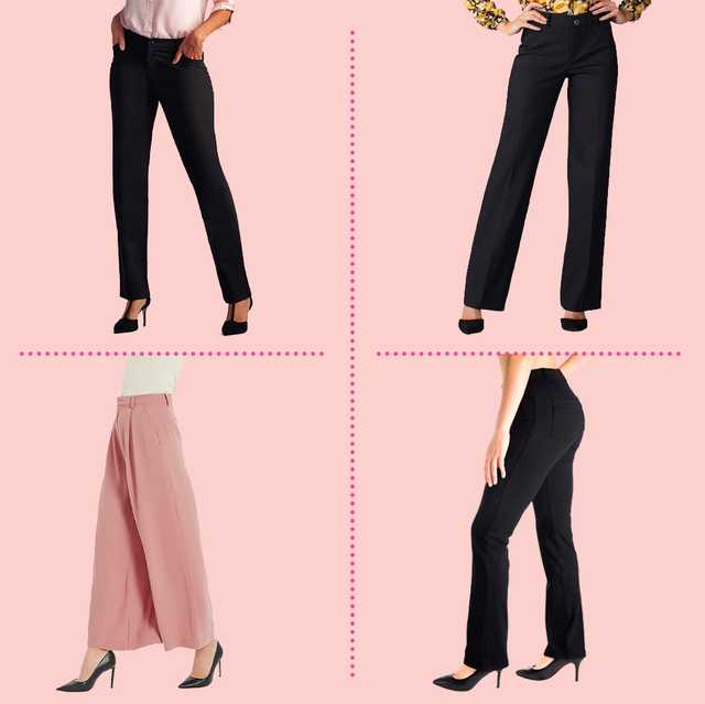 Pants for Women Size 20 Waisted Solid Women's Trousers Mid Leg