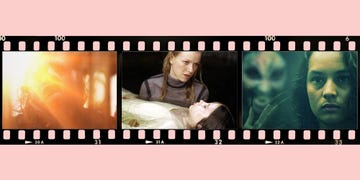 stills from horror movies in a film strip