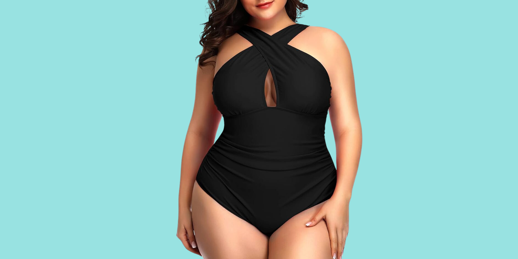 Aqua Eve Plus Size Two Piece Bathing Suits for Women High Waisted Bikini  Set Tummy Control Swimsuits, Black, 12 Plus : : Clothing, Shoes &  Accessories