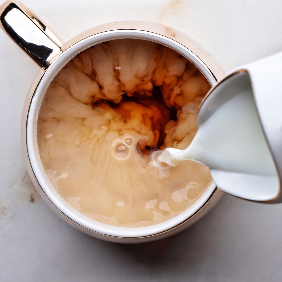 high angle view of tea in mug