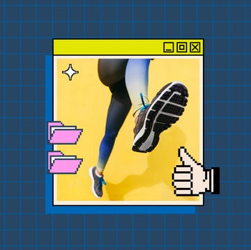 a dynamic image showcasing a person in athletic wear midstride with a bright yellow background a dynamic image showcasing a person in athletic wear midstride with a bright yellow background