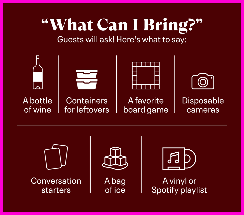 suggestions for what to bring to a gathering