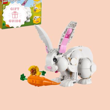 lego white rabbit and squishmallows chick are good housekeeping picks for easter basket ideas for boys