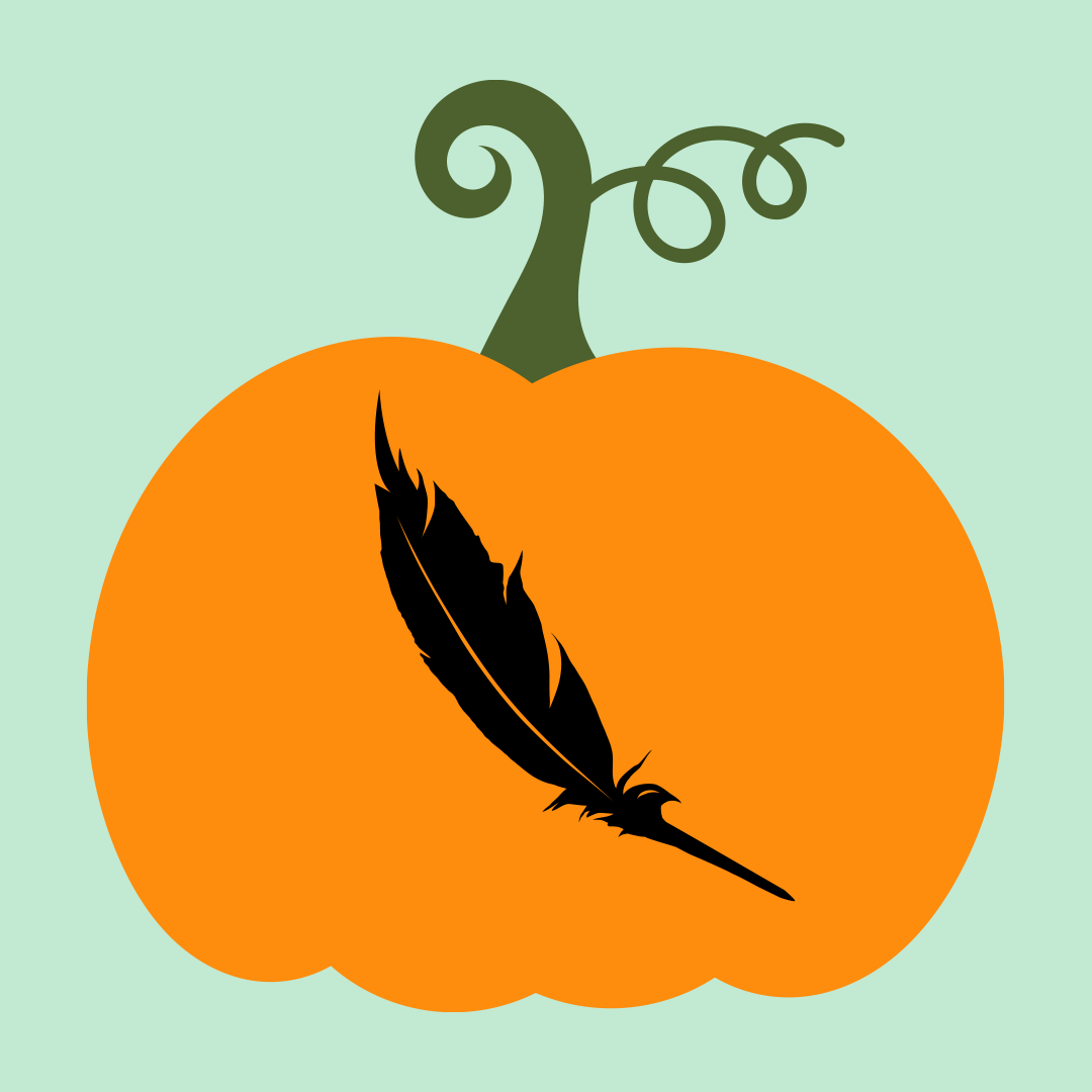 printable pumpkin stencils — feather