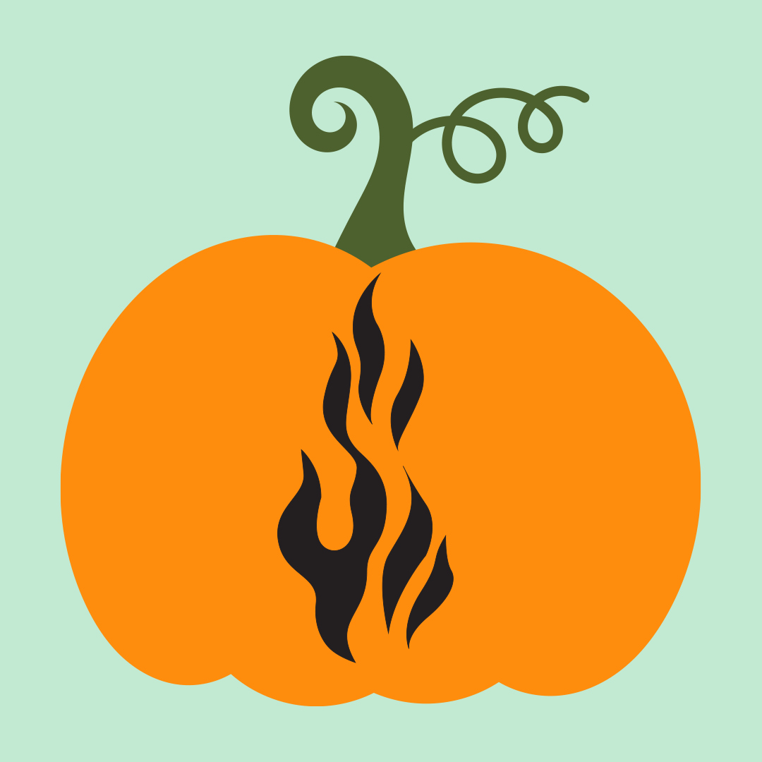 printable pumpkin stencils — flames