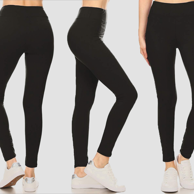 Low or High Waisted Black Leggings and Yoga Pants 