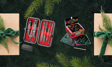 gift items including nail tools and scratch art notes