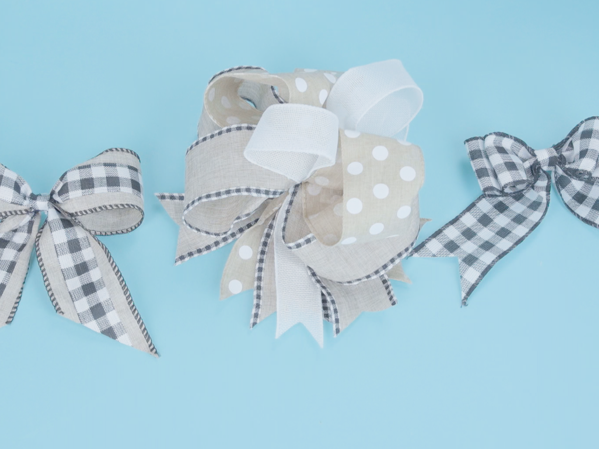 How To Make a Double Ribbon Bow With Tails - 1.5 Wired Ribbon Bow