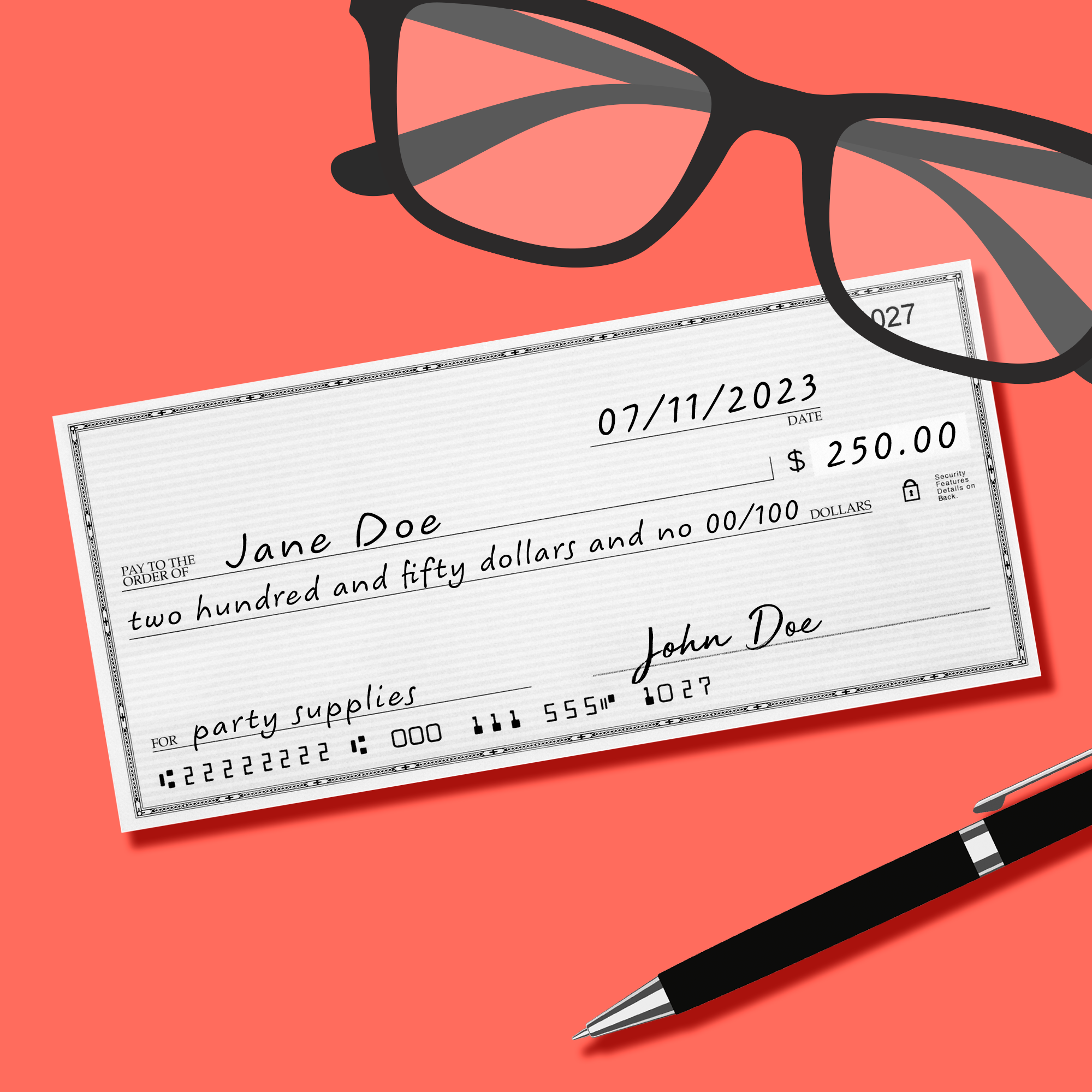 How to Write A Check: Fill Out A Check