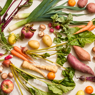 an array of fresh fruits and vegetables an array of fresh fruits and vegetables