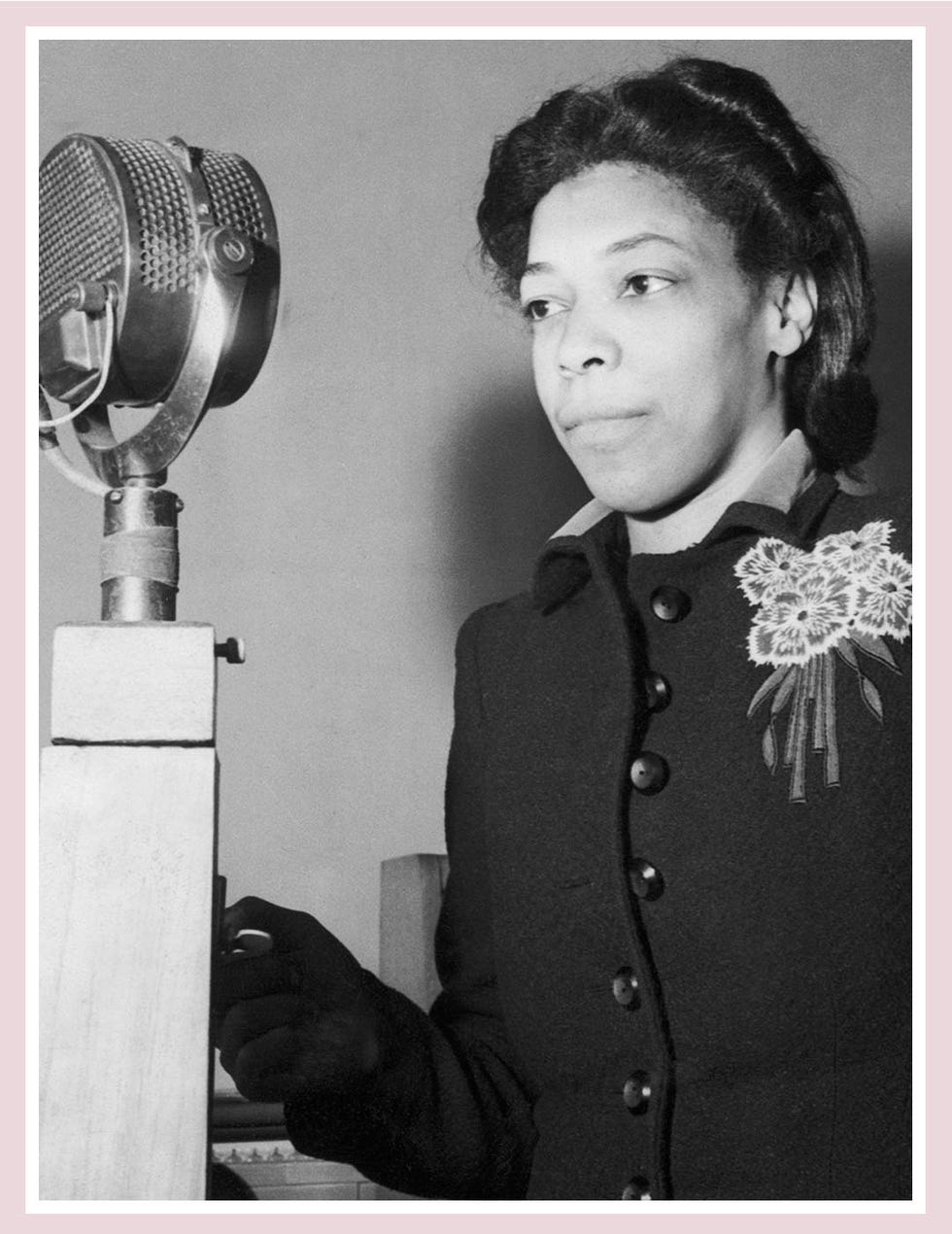Photograph, Microphone, Snapshot, Audio equipment, Retro style, Vintage clothing, Technology, Photography, Electronic device, Suit, 