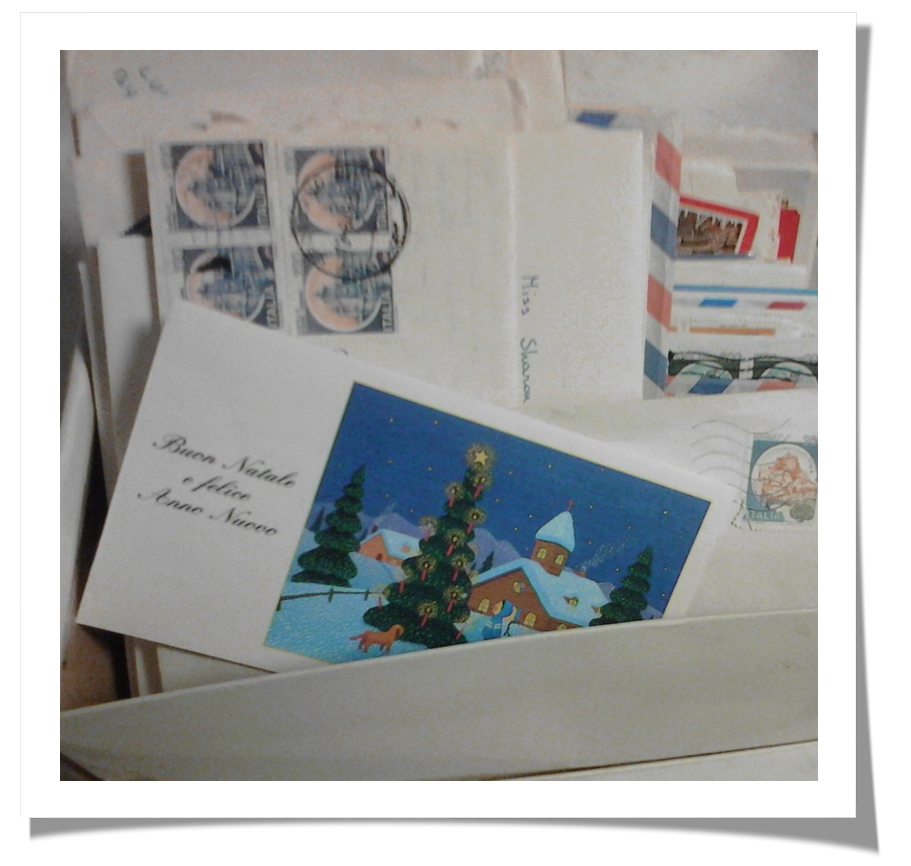 a box of letters from giovanna in my pen pal of 38 years unexpectedly died before we could meet in real life