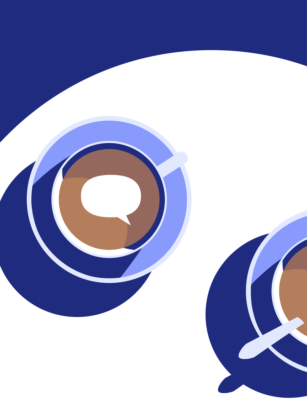 two coffee cups with speech bubble icons indicating conversation