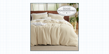 gh seal spotlight: bedsure gentlesoft cotton waffle weave duvet cover set