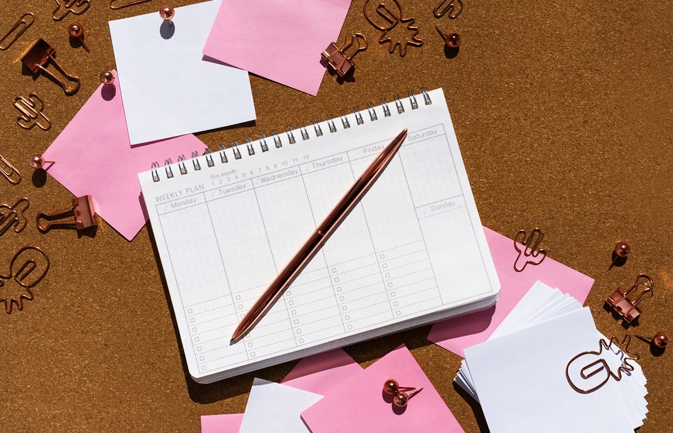 office supplies on a cork board