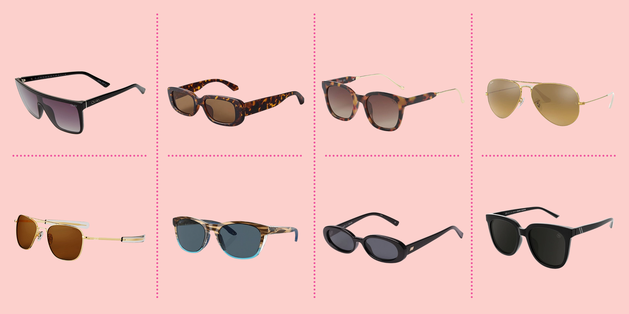 LVIOE Sunglasses Polarized UV400 Protection Classic Shades for Women, Pink