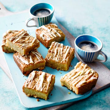 tahini and white chocolate blondies