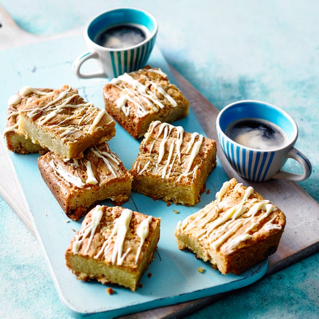 tahini and white chocolate blondies