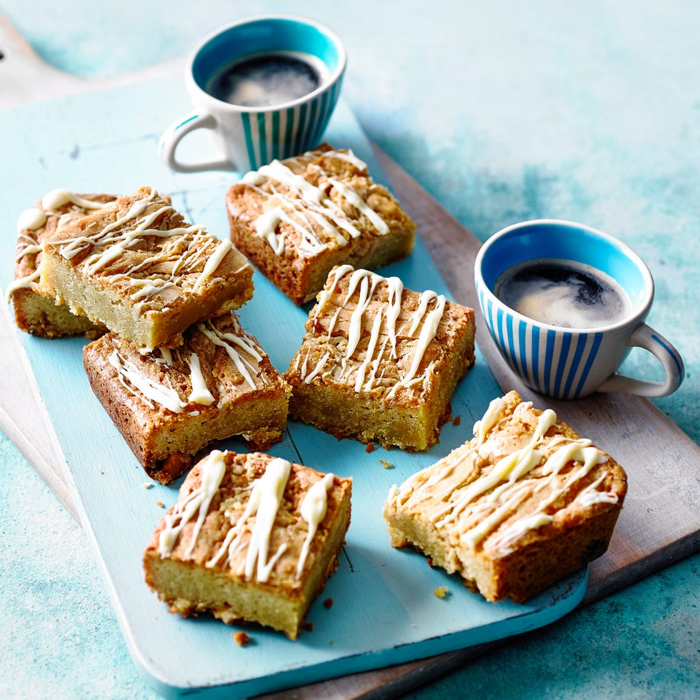 tahini and white chocolate blondies