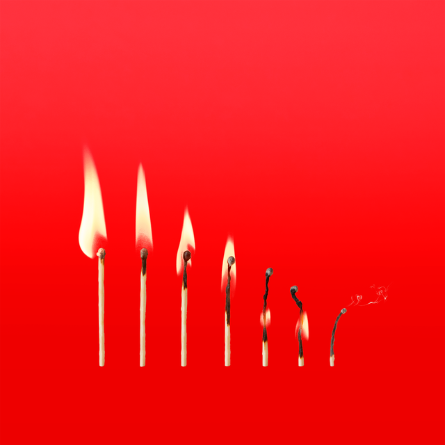 matches with varying size of flames