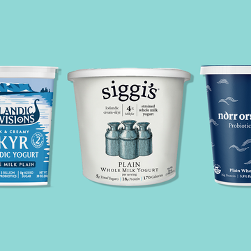 three tubs of skyr yogurt