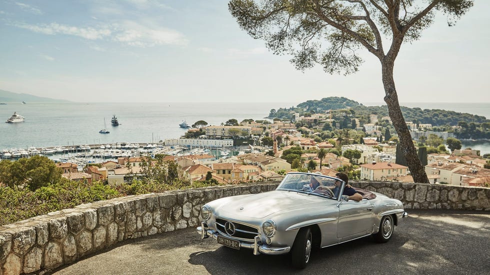 Land vehicle, Vehicle, Car, Regularity rally, Classic car, Mercedes-benz 300sl, Sedan, Luxury vehicle, Mercedes-benz 190sl, Classic, 