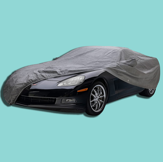 All Weather Car Cover Universal Fits Most of Full Size Car with Zipper Door  & Night Reflective Strips for Snow Rain Dust Sun Outdoor Indoor Car