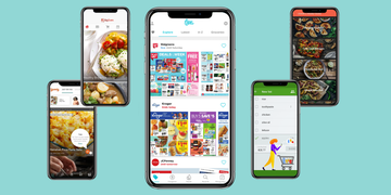 interfaces of grocery shopping list apps