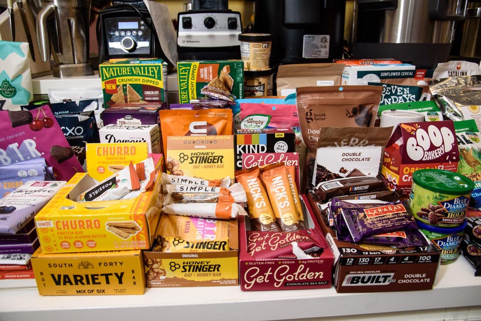 an assortment of bars being evaluated in the good housekeeping institute