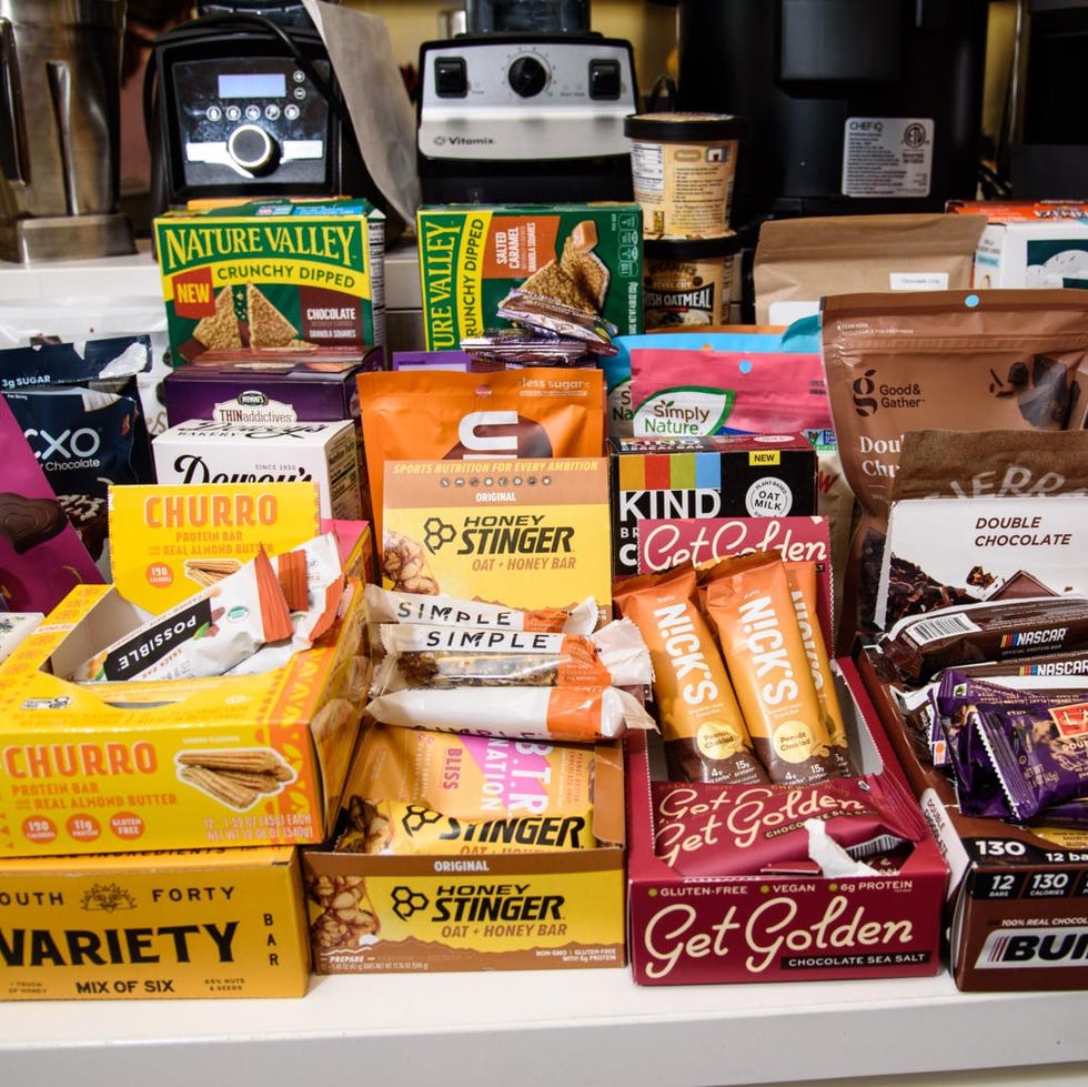An assortment of bars being evaluated in the Good Housekeeping Institute an assortment of bars being evaluated in the good housekeeping institute