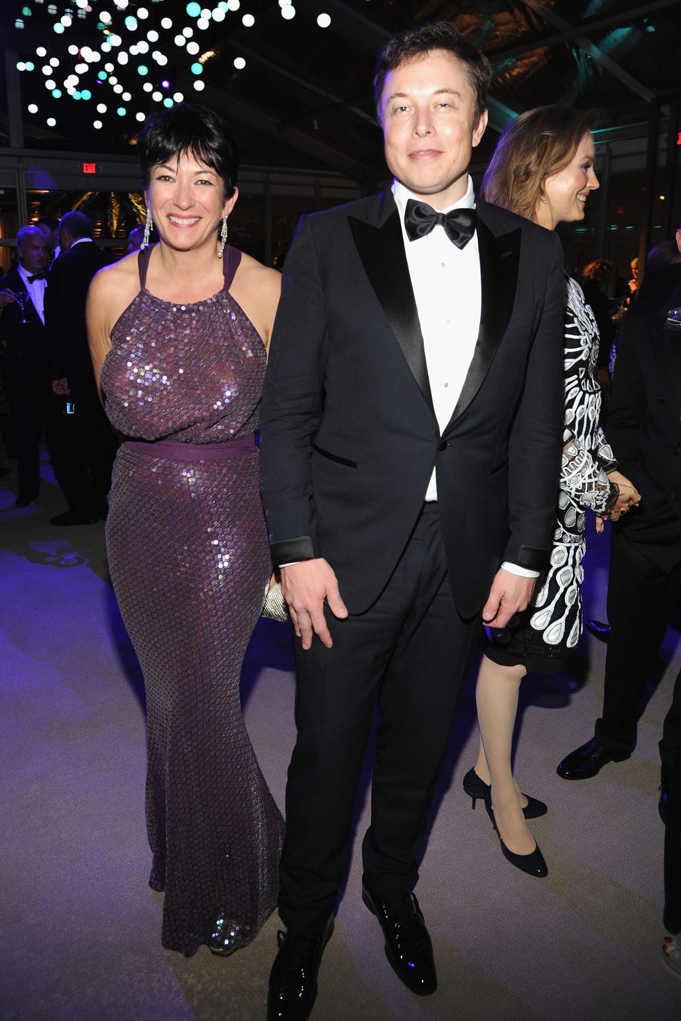 Ghislaine Maxwell and Elon Musk at the 2014 Vanity Fair Oscars party.