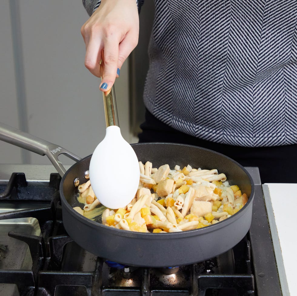 Preparing Daily Harvest pasta in the Good Housekeeping Institute preparing daily harvest pasta in the good housekeeping institute