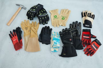 a selection of work gloves for testing