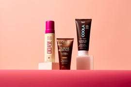 a group of makeup containers