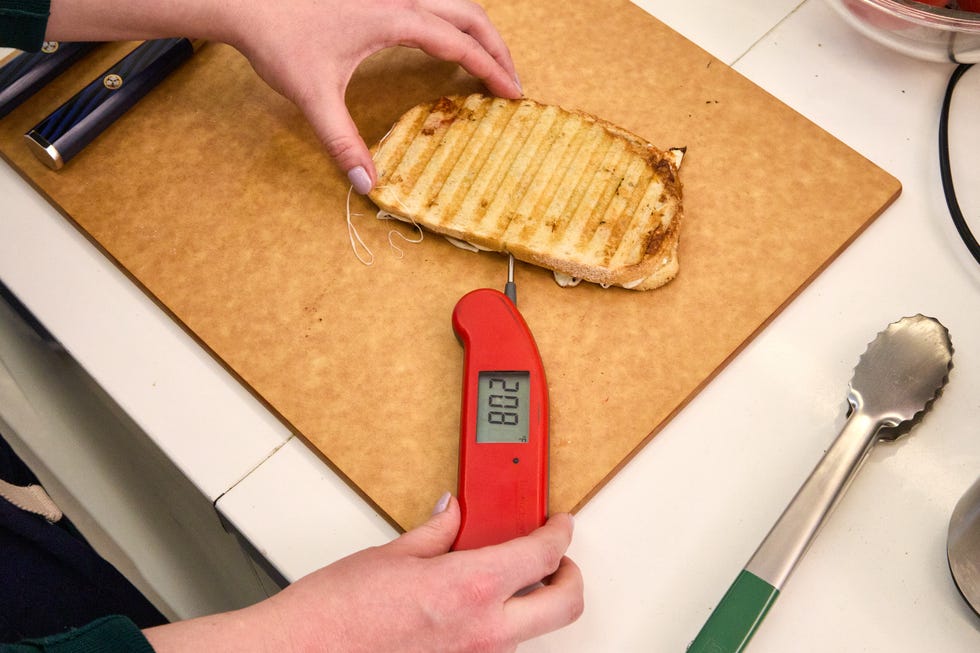 thermometer inside of panini