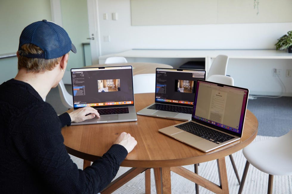 good housekeeping engineer testing macbook laptops